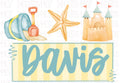 Sand Castle Custom Name - Bubble