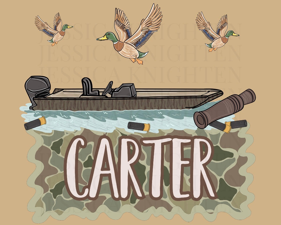 Camo Duck Boat - Bubble