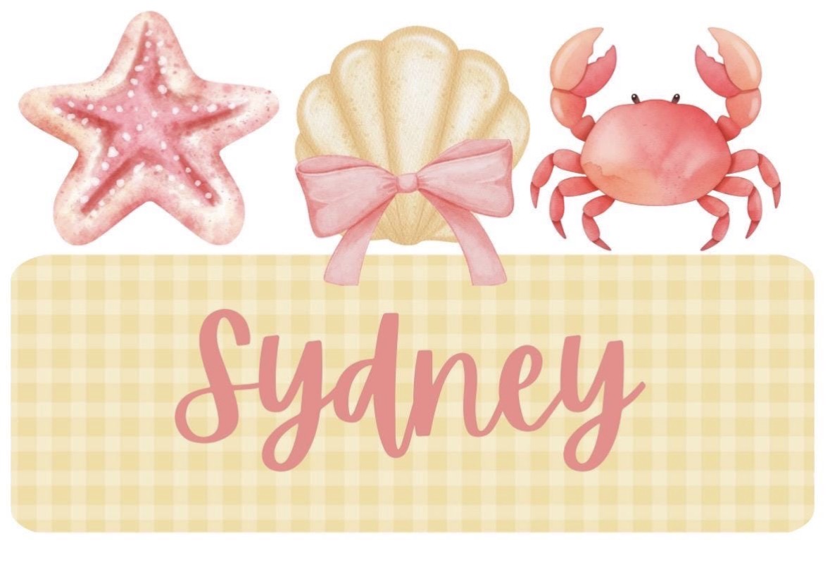 Custom Name - Beachy - Bubble